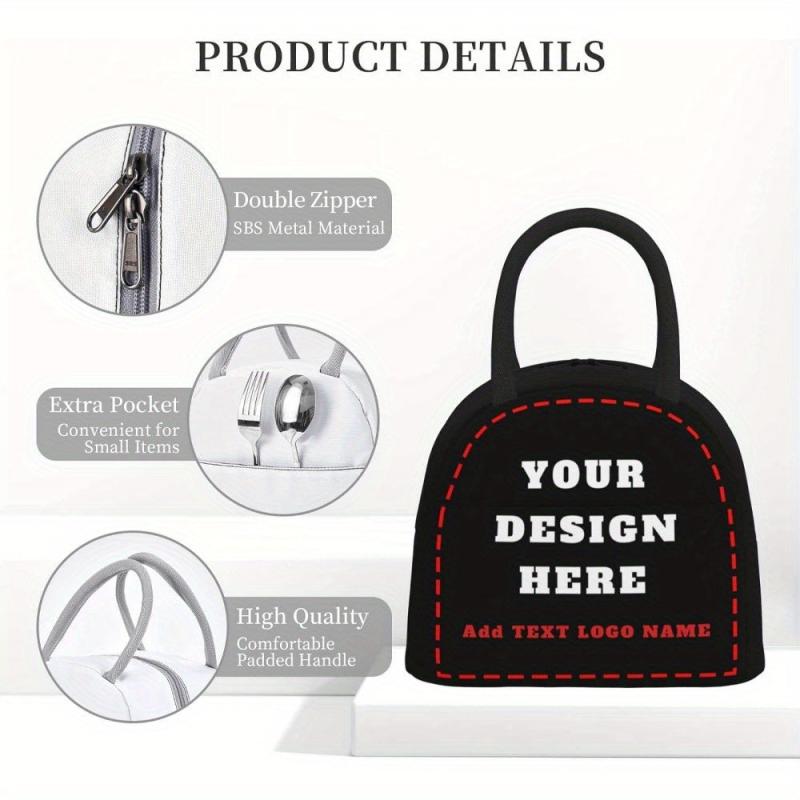Custom Insulated Lunch Bag with Photo & Text