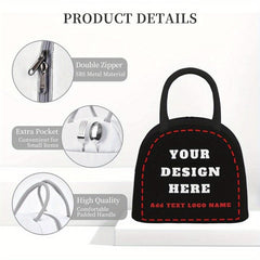 Custom Insulated Lunch Bag with Photo & Text