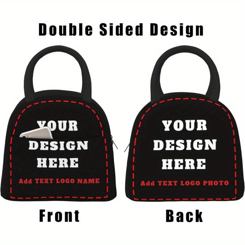 Custom Insulated Lunch Bag with Photo & Text