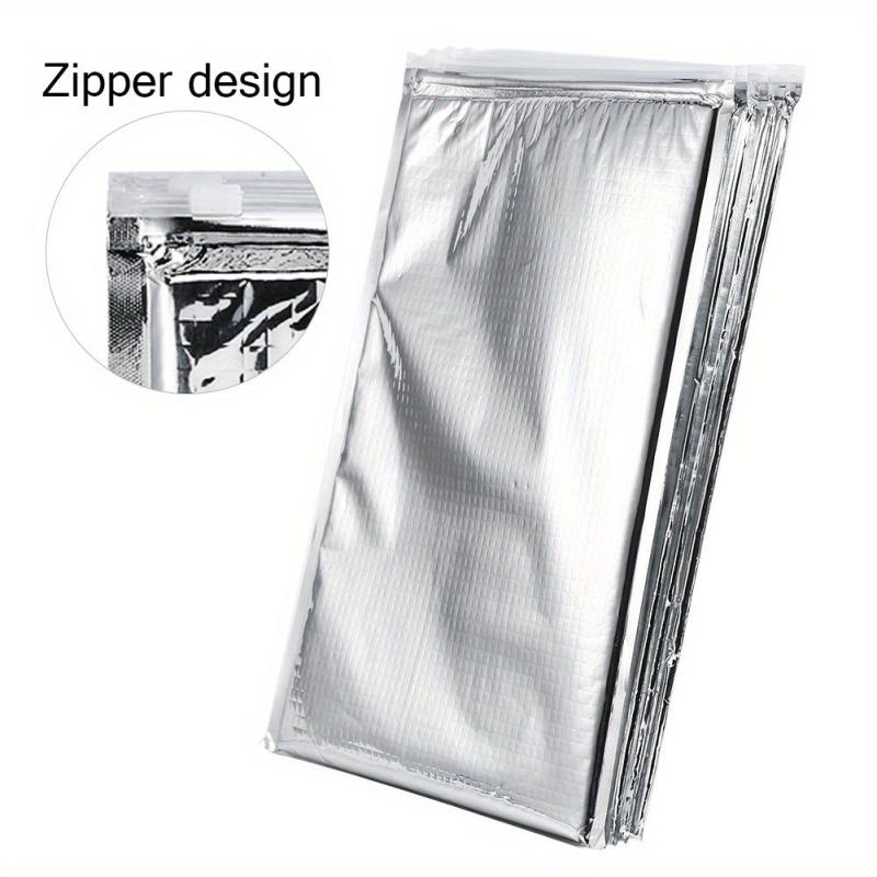 5pcs Aluminum Foil Insulated Food Storage Bag Thermal Cooler Silver
