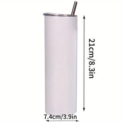 Stainless Steel Car Tumbler Cup Vacuum Insulated with Lid & Straw