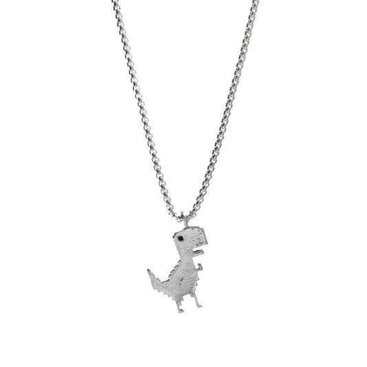 Men's Funky Dinosaur Pendant Necklace Street Hip-hop Chain Jewelry