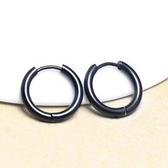Titanium Steel Hoop Earrings Set for Men Women