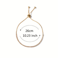 Crystal Tennis Adjustable Bracelet