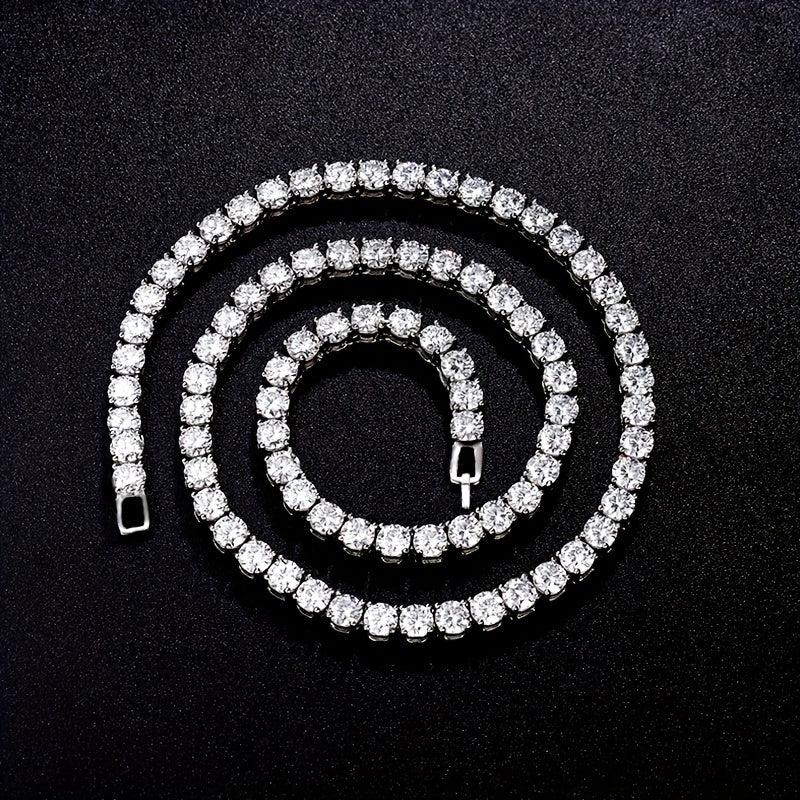 Hip Hop Full Rhinestone Pendant Clavicle Necklace Pendant High Sense Minimalist