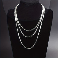 Hip Hop Full Rhinestone Pendant Clavicle Necklace Pendant High Sense Minimalist