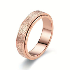 Stainless Steel Rotating Decompressing Pearl Sand Ring