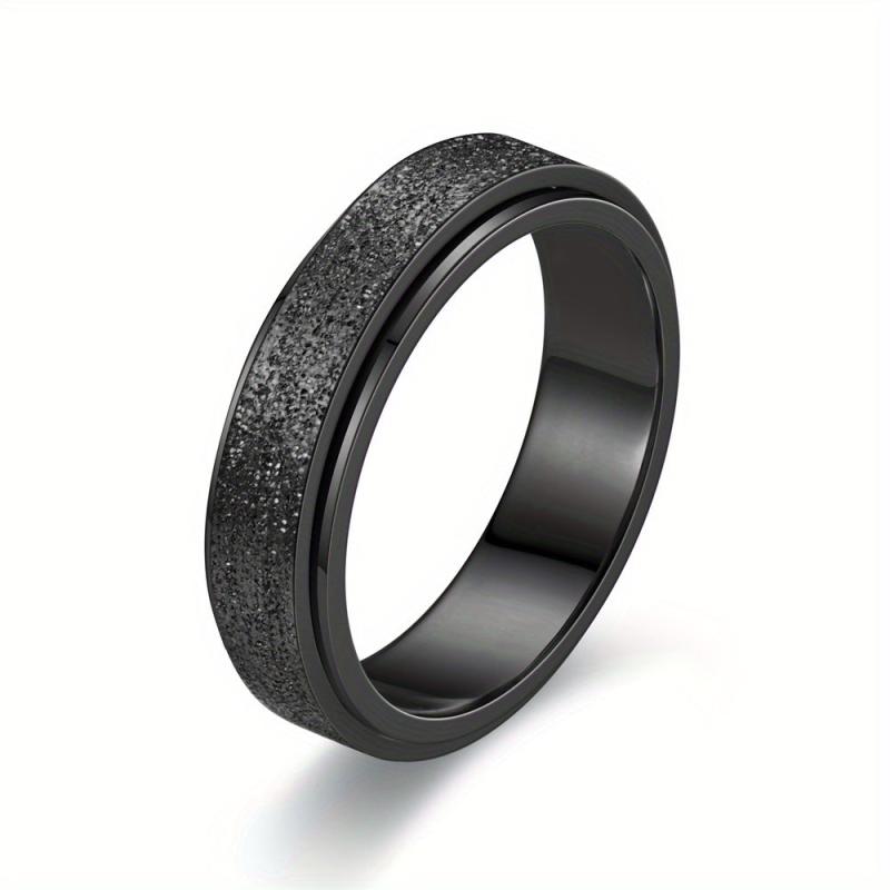 Stainless Steel Rotating Decompressing Pearl Sand Ring