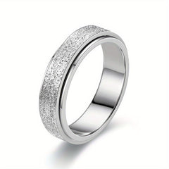 Stainless Steel Rotating Decompressing Pearl Sand Ring