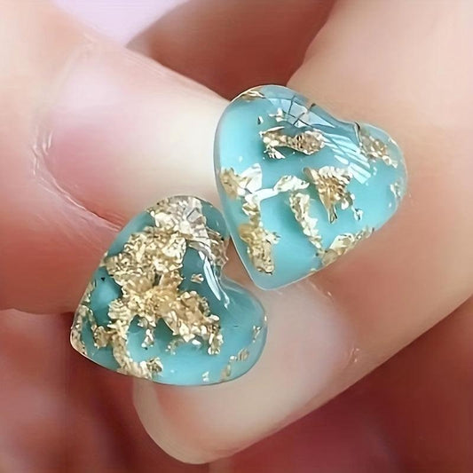Heart Shaped Crystal Stud Earrings Party Jewelry Gift