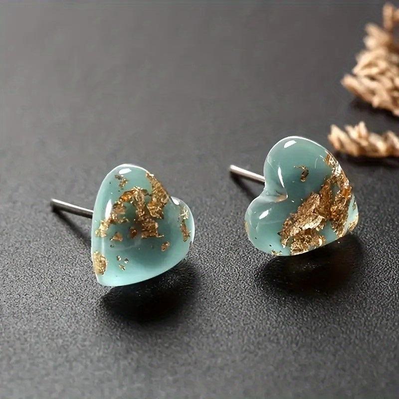 Heart Shaped Crystal Stud Earrings Party Jewelry Gift