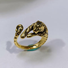 Year Of Tiger Initial Year Baby Tiger Open Ring Men's National Tide Personality