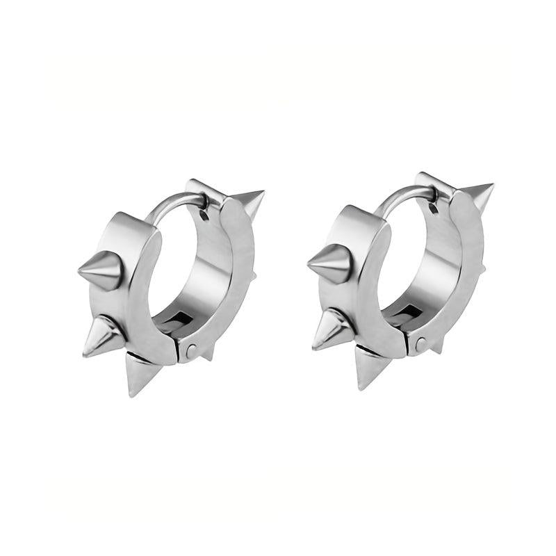 Barbed Titanium Steel Earrings Piercing Hoop Ear Cuffs