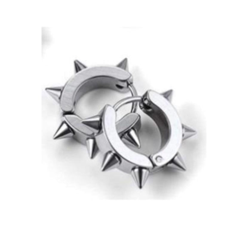 Barbed Titanium Steel Earrings Piercing Hoop Ear Cuffs