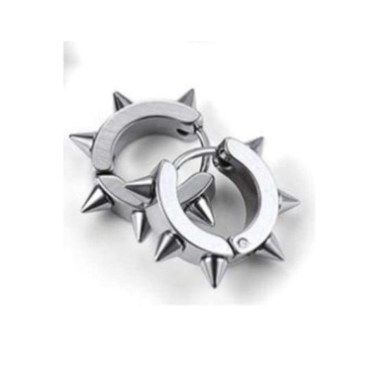 Barbed Titanium Steel Earrings Piercing Hoop Ear Cuffs