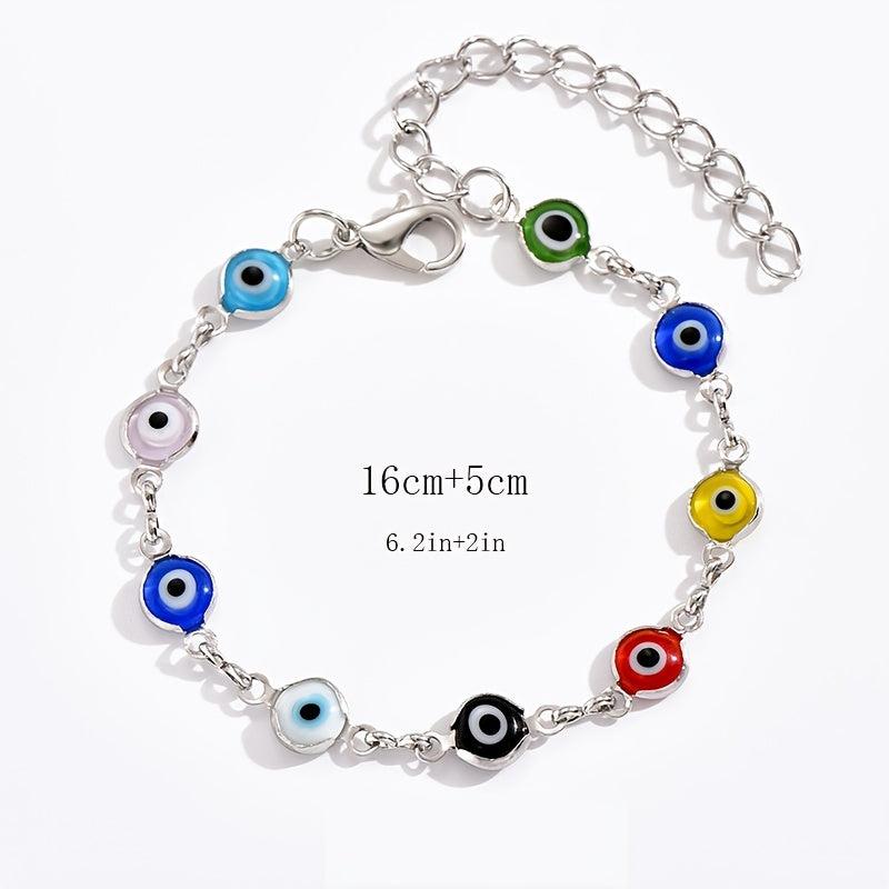 Men's Glass Eyes Protection Amulet Evil Eye Bracelet