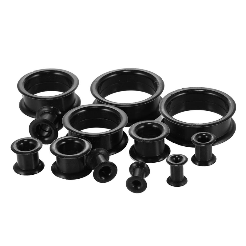 2pcs Silicone Double Flared Ear Tunnel Plugs 3mm-28mm