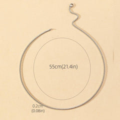 Men's Stainless Steel Box Necklace