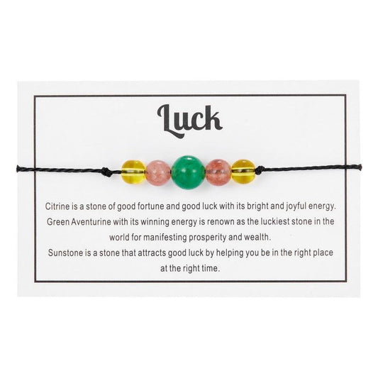 Healing Crystal Stone Beads Men's Bracelet