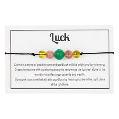 Healing Crystal Stone Beads Men's Bracelet