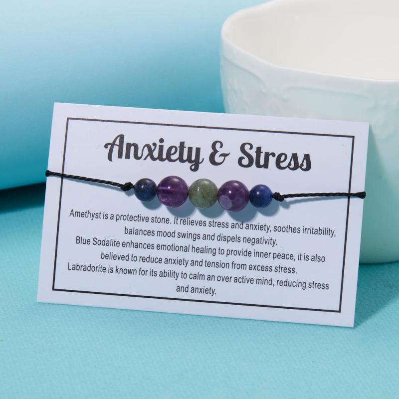 Healing Crystal Stone Beads Men's Bracelet