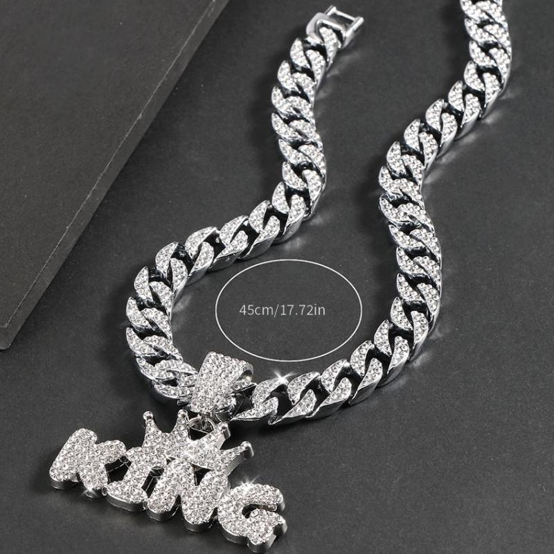 Crown KING Pendant with Cuban Chain