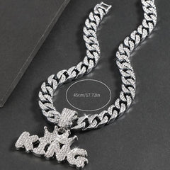 Crown KING Pendant with Cuban Chain