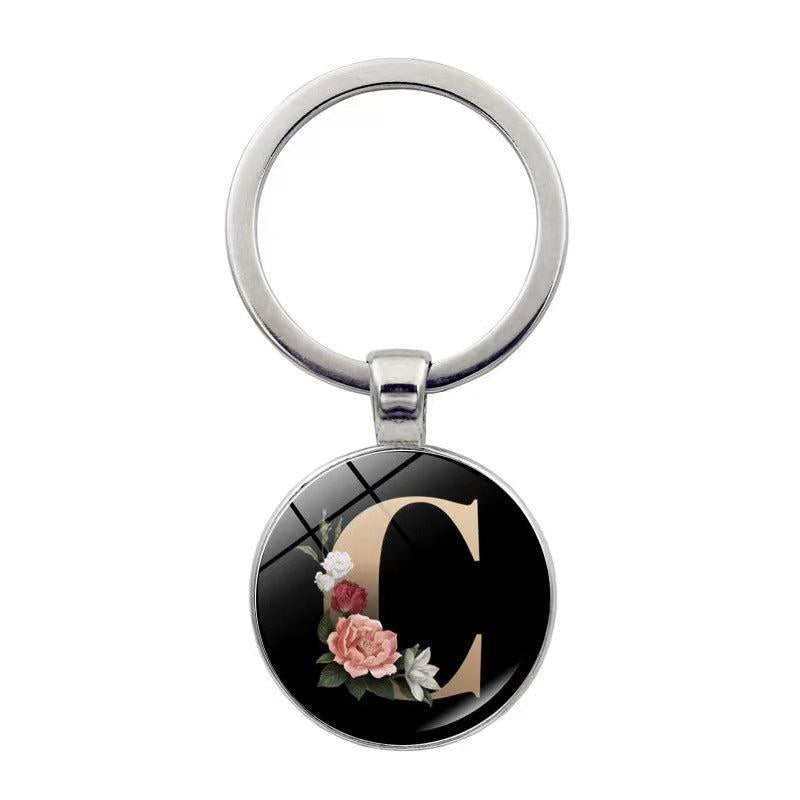 Crystal Gem Flower Key Chain Pendant for Women