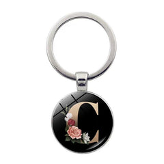 Crystal Gem Flower Key Chain Pendant for Women