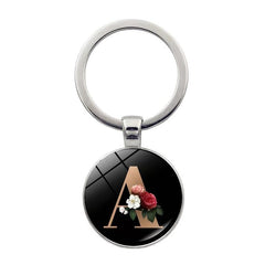 Crystal Gem Flower Key Chain Pendant for Women