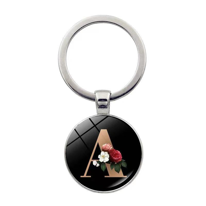 Crystal Gem Flower Key Chain Pendant for Women
