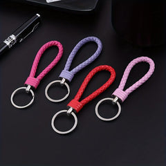 Woven Leather Rope Key Chain Car Key Chain Couples Bag Clothing Accessories