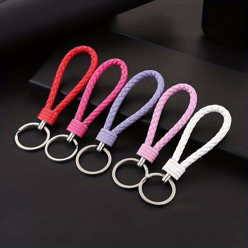 Woven Leather Rope Key Chain Car Key Chain Couples Bag Clothing Accessories