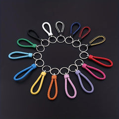 Woven Leather Rope Key Chain Car Key Chain Couples Bag Clothing Accessories