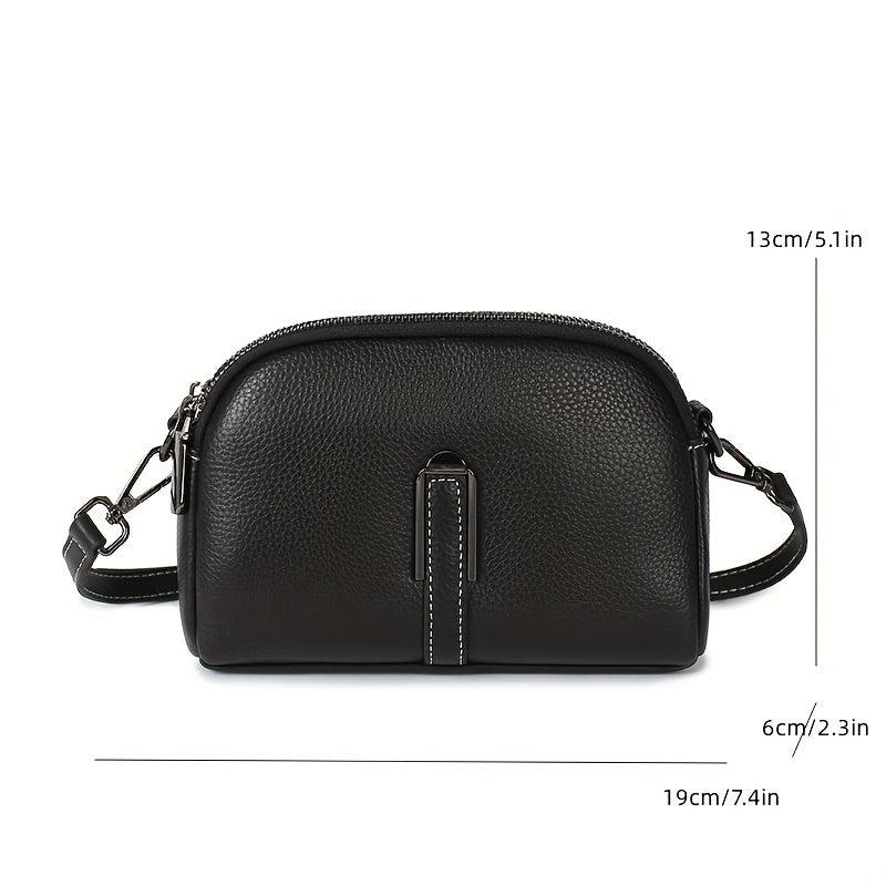 Metal Decor Crossbody Bag Square Shoulder Phone Purse