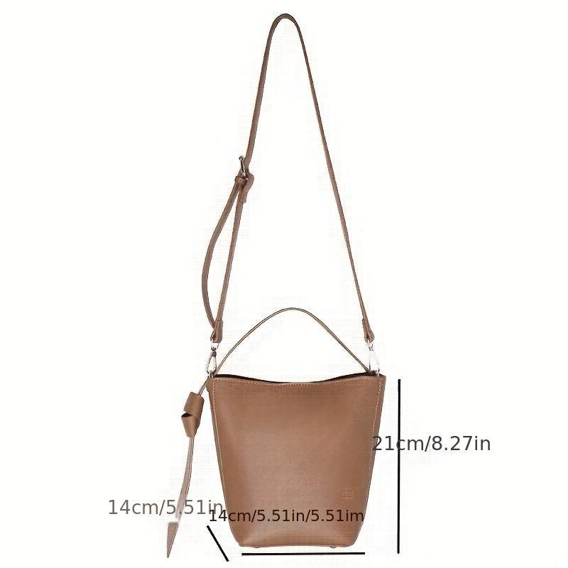 Solid Bucket Bag Set Small Crossbody Bag Women's Shoulder Bag