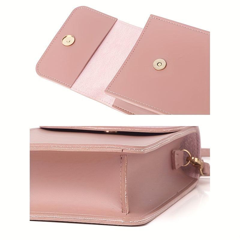 Solid Flap Crossbody Bag Women's Shoulder Bag