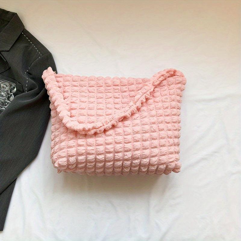 Cloud Pleated Shoulder Hobo Bag Large Capacity Underarm Tote Bag