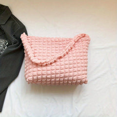 Cloud Pleated Shoulder Hobo Bag Large Capacity Underarm Tote Bag
