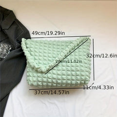 Cloud Pleated Shoulder Hobo Bag Large Capacity Underarm Tote Bag