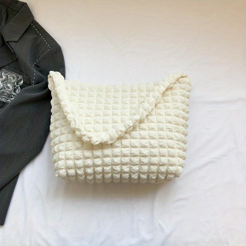 Cloud Pleated Shoulder Hobo Bag Large Capacity Underarm Tote Bag