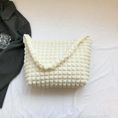 Cloud Pleated Shoulder Hobo Bag Large Capacity Underarm Tote Bag