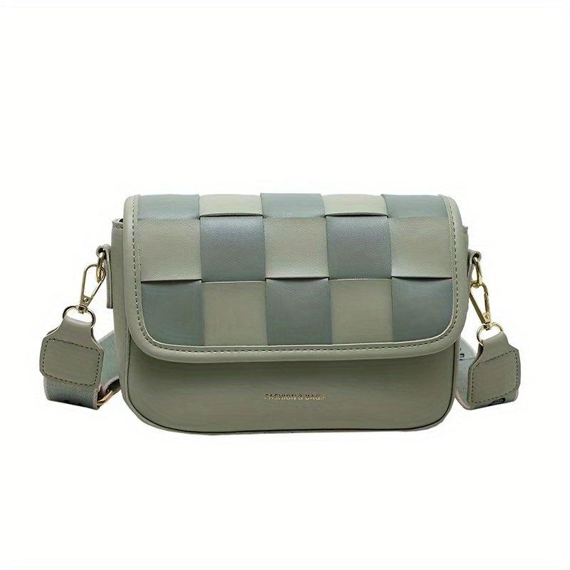 Colorblock Flap Bag Square Shoulder Bag