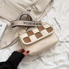 Colorblock Flap Bag Square Shoulder Bag