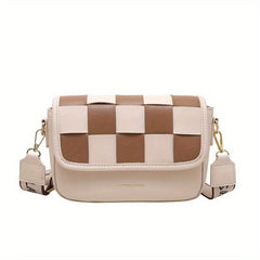 Colorblock Flap Bag Square Shoulder Bag