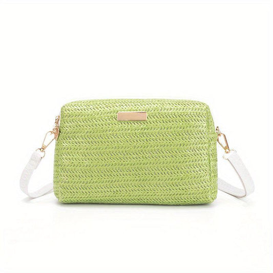 Straw Crossbody Phone Bag Summer Beach Shoulder Bag Women's Handbag
