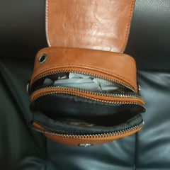 Retro Style Crossbody Phone Bag Women's Double Zipper Purse