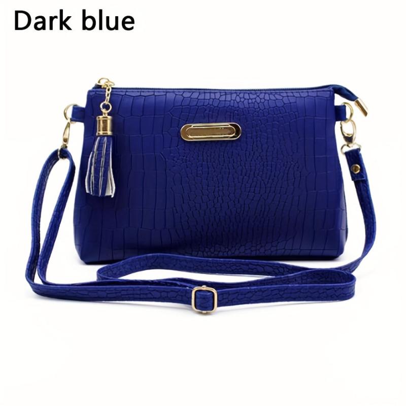 Crocodile Pattern Crossbody Bag PU Shoulder Phone Bag Women's Casual Handbag