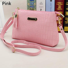 Crocodile Pattern Crossbody Bag PU Shoulder Phone Bag Women's Casual Handbag