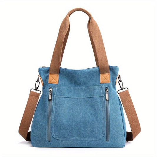 Canvas Crossbody Bag Large Capacity Casual Travel Tote Bag